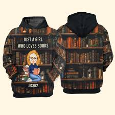 Just A Girl Who Loves Books - Personalized 3D Printed Hoodie, T Shirt, Zip Hoodie & Sweatshirt