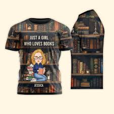 Just A Girl Who Loves Books - Personalized 3D Printed Hoodie, T Shirt, Zip Hoodie & Sweatshirt