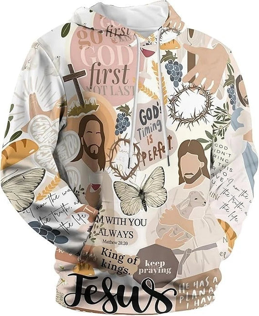 Jesus Faith Hoodie – Christian Graphic 3D Unisex Hoodie, T Shirt, Zip Hoodie & Sweatshirt